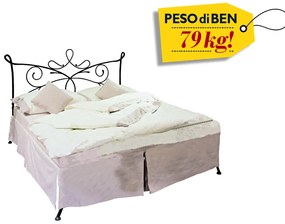 Letto matrimoniale in ferro battuto Minnesota senza pediera - 180 x 200 cm