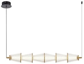 Lampadario LED a sospensione con filo SANSA LED/11W/230V oro/limpido