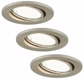 Briloner 7221-032 - SET 3x Lampada LED da bagno 1xGU10/3W/230V cromo opaco