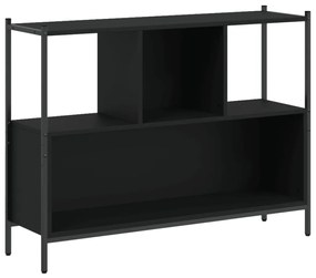 Libreria Nera 102x28x77,5 cm in Legno Multistrato