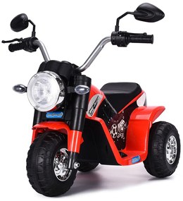 Costway Moto elettrica multifunzione per bambini da 36-95 mesi con led, 72x57x56cm Rosso