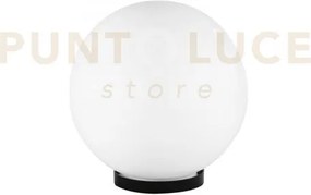 Lumetto polly sfera bianco montatura nera 1 luce attacco e27 ip44 2...