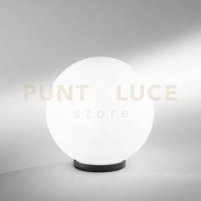 Lumetto polly sfera bianco montatura nera 1 luce attacco e27 ip44 3...