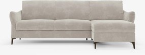 Dalia divano letto angolare con vano contenitore - materasso alto 18 cm in raffinato tessuto smacchiabile T30