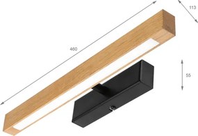 Lampada per quadri LED VERDE LED/5,5W/230V 3000K 46 cm rovere/nero