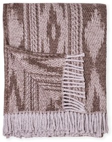 Plaid marrone con contenuto di cotone , 140 x 180 cm Zanzibar - Euromant