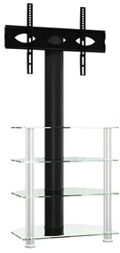 Supporto tv angolare 4 livelli per 32-70 pollici nero e argento