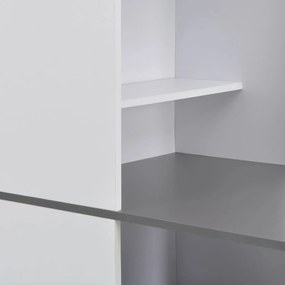 Tavolo da bar con mobiletto bianco 115x59x200 cm