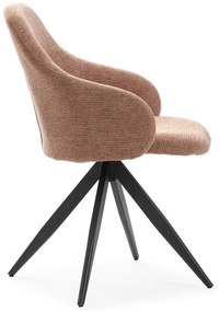 Set di sedie da pranzo marrone chiaro in imbottito con braccioli 2 pz Tamara – Marckeric