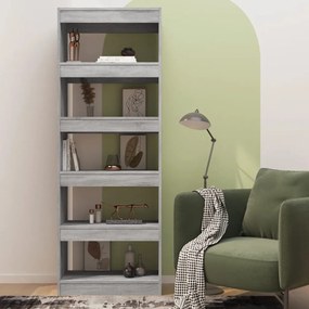 Libreria/divisorio grigio sonoma 60x30x166 cm in truciolato