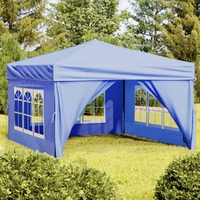 Tenda Per Feste Pieghevole Con Pareti Laterali Blu 3x3 M /