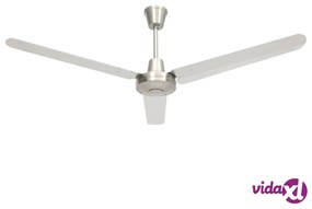 vidaXL Ventilatore da Soffitto 142 cm Argento