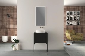 Mobile da bagno sotto lavabo BADEN HAUS DOMINO nero opaco L 60 x H 43 x P 46 cm 1 cassetto, lavabo non incluso
