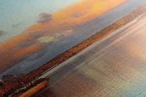 Quadro su tela – Tramonto sul lago