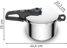 Tefal - Pentola a pressione 6 l SECURE TRENDY acciaio inossidabile