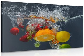 Quadro su tela – Frutta nell'acqua