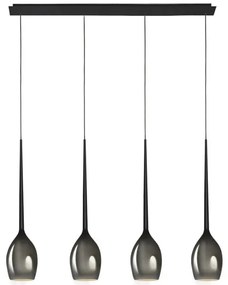 Azzardo - Vetro di ricambio per lampadario IZZA - nero diametro 13 cm