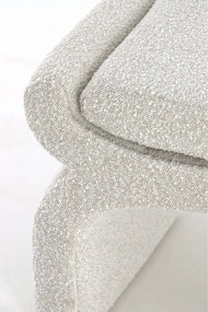 Panchina color crema in tessuto bouclé Nafya - Light &amp; Living