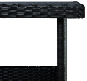 Set Divani da Giardino 6 pz con Cuscini in Polyrattan Nero