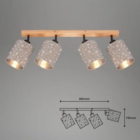 Briloner 2078-041 - Faretto SPOTLIGHT 4xE27/25W/230V beige