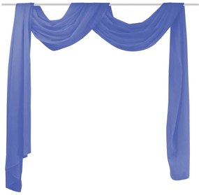Drappo Per Tende İn Voile 140x600 Cm Blu Reale /