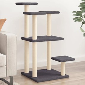 Pali tiragraffi per gatti con piattaforme grigio scuro 98,5 cm