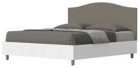 Letto Matrimoniale 160x190 cm con Rete e Contenitore Grace Cappuccino