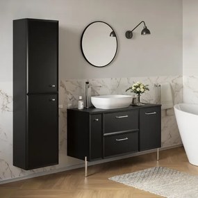 Cersanit S1022-005 - Mobile sospeso da bagno MILLE 40x45 cm, nero opaco