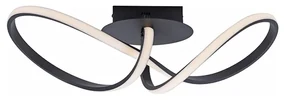 Plafoniera nera 61 cm dimmerabile a 3 livelli incl. LED - Viola Due