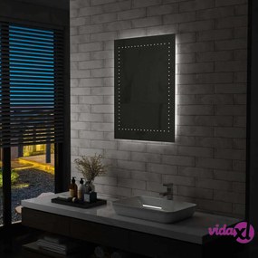 vidaXL Specchio da Parete a LED per Bagno 60x80 cm