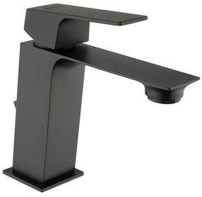 Rubinetto per lavabo a canna bassa Flat nero in ottone MAMOLI