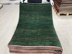 Loribaft Tappeto 80 x 120 Verde (Iran) Annodato A Mano