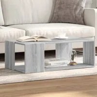 Tavolino Salotto Grigio Sonoma 89,5x48x30 cm Legno Multistrato 848155