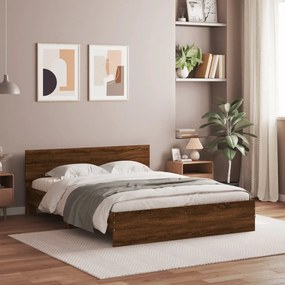 Giroletto Con Testiera Rovere Marrone 140x200 Cm /