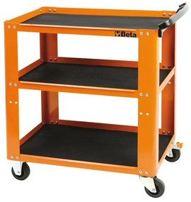 Carrello per officina BETA C51 in acciaio  4 ruote 3 ripiani, L 90 x H 80 cm
