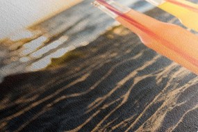 Quadro su tela – Bevanda rinfrescante sulla spiaggia