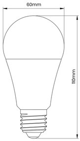 Lampadine LED con sensore crepuscolare A60 E27/9W/230V 3000K