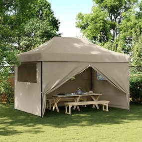Tendone Per Feste Pieghevole Pop-up Con 4 Pareti Tortora /