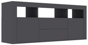 Mobile Porta TV Grigio 120x30x50 cm in Legno Multistrato