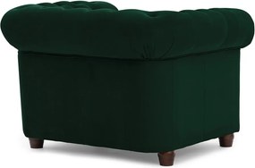 Poltrona chesterfield verde con rivestimento in velluto York Blik – Ropez