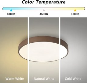 Brilagi - Plafoniera LED dimmerabile POOL LED/60W/230V 3000-6000K 50 cm marrone + telecomando