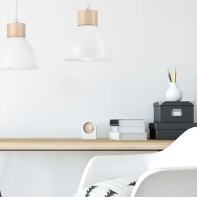 Lampadario a sospensione con filo NICO 2xE27/60W/230V bianco