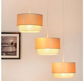 Brilagi - Lampadario a cavo ARIZONA BOHO 3xE27/15W/230V beige/bianco