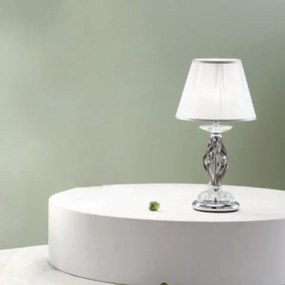 Lampada da tavolo 1306 in vetro soffiato lavorato a mano Fumč 25x49 cm