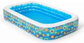 Bestway - Piscina gonfiabile Family rettangolare decoro fiori 54121