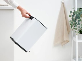 Cestino per la spazzatura bianco in acciaio con pedale 12 l Bo – Brabantia