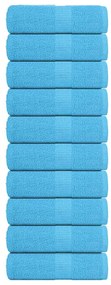 Asciugamani Ospiti 10 Pz Turchesi 30x50 Cm 360 G/m² 100% Cotone /