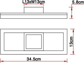 Globo 67297D1 - Plafoniera LED BEATRIX LED/12W/230V
