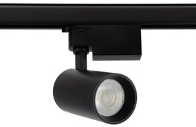 Faro LED 20W Trifase Nero 60° 120lm/W CRI92 no Flickering - BRIDGELUX LED Colore Bianco Naturale 4.000K