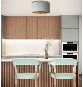 Duolla - Plafoniera ROLLER 1xE27/15W/230V diametro 40 cm chiaro verde/oro